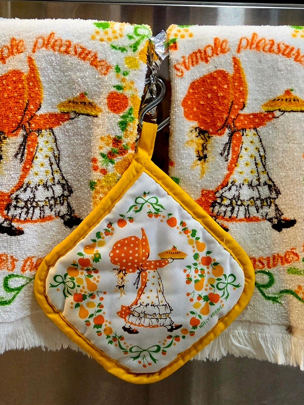 Vintage Holly Hobbie 4 Piece Towel Set